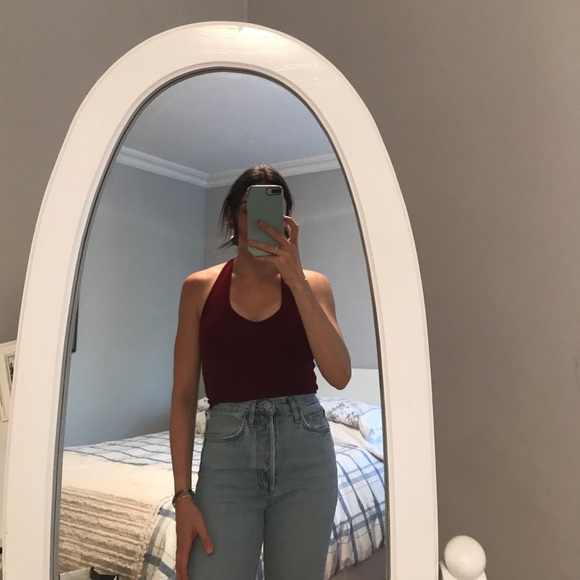 Burgundy Halter Top from Brandy Melville - Picture 2 of 7